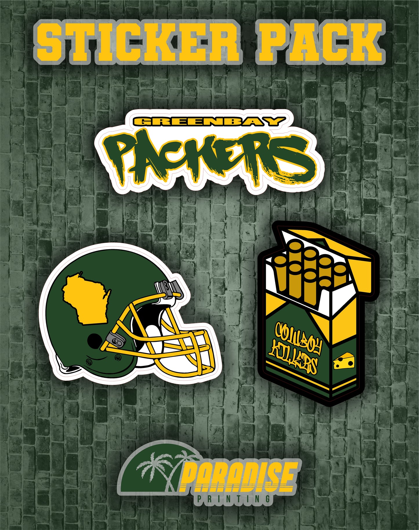 Packer Sticker Sheet
