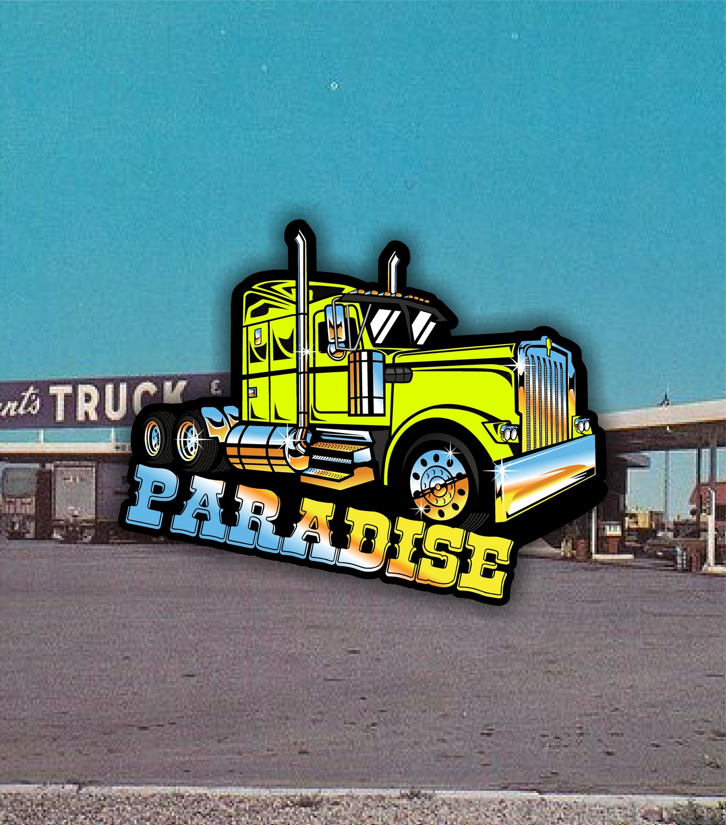 Paradise Truckin' Sticker