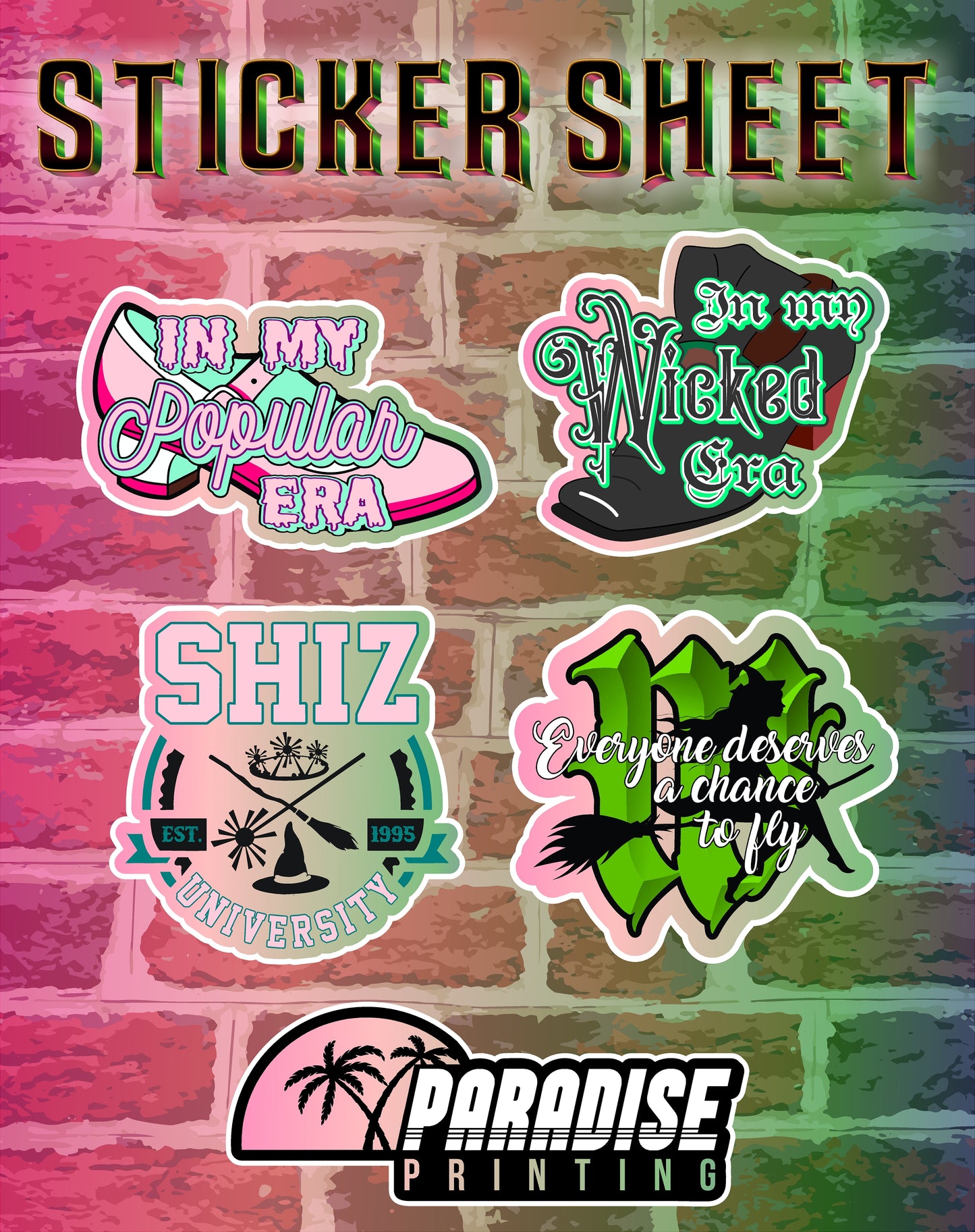 Wicked Sticker Sheet Part 1